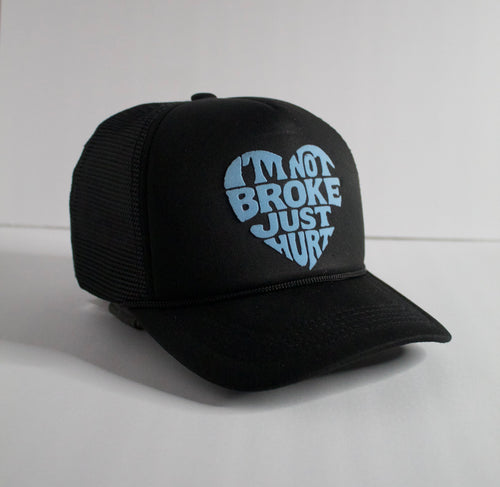 Hurt 🩵 Trucker ( Black/Blue )