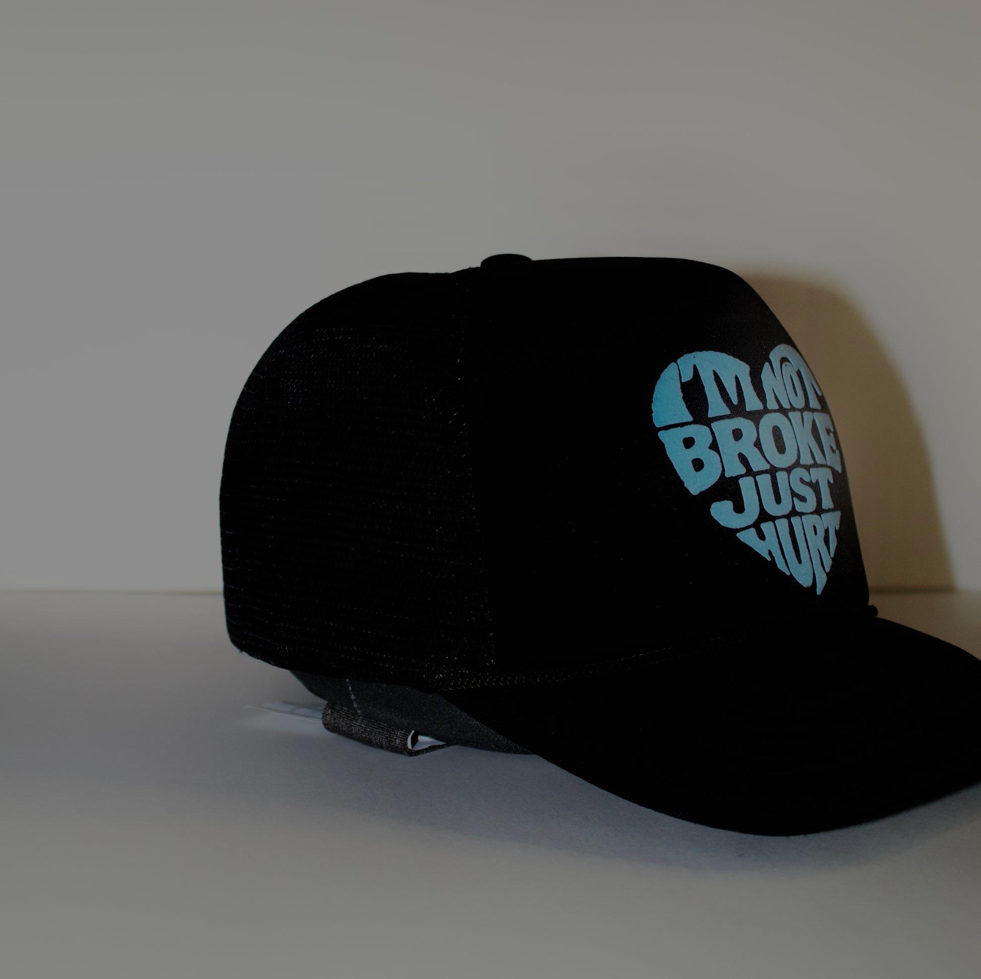 Hurt 🩵 Trucker ( Black/Blue )