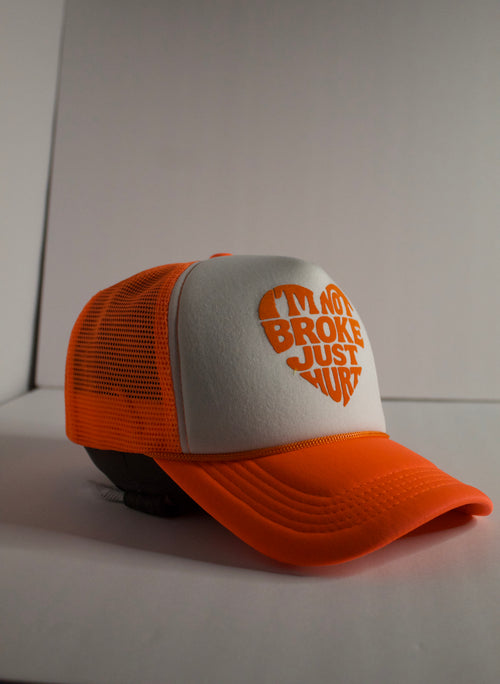 Hurt 🧡 Trucker ( Neon Orange/white )