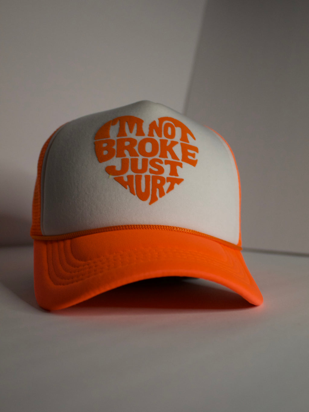 Hurt 🧡 Trucker ( Neon Orange/white )
