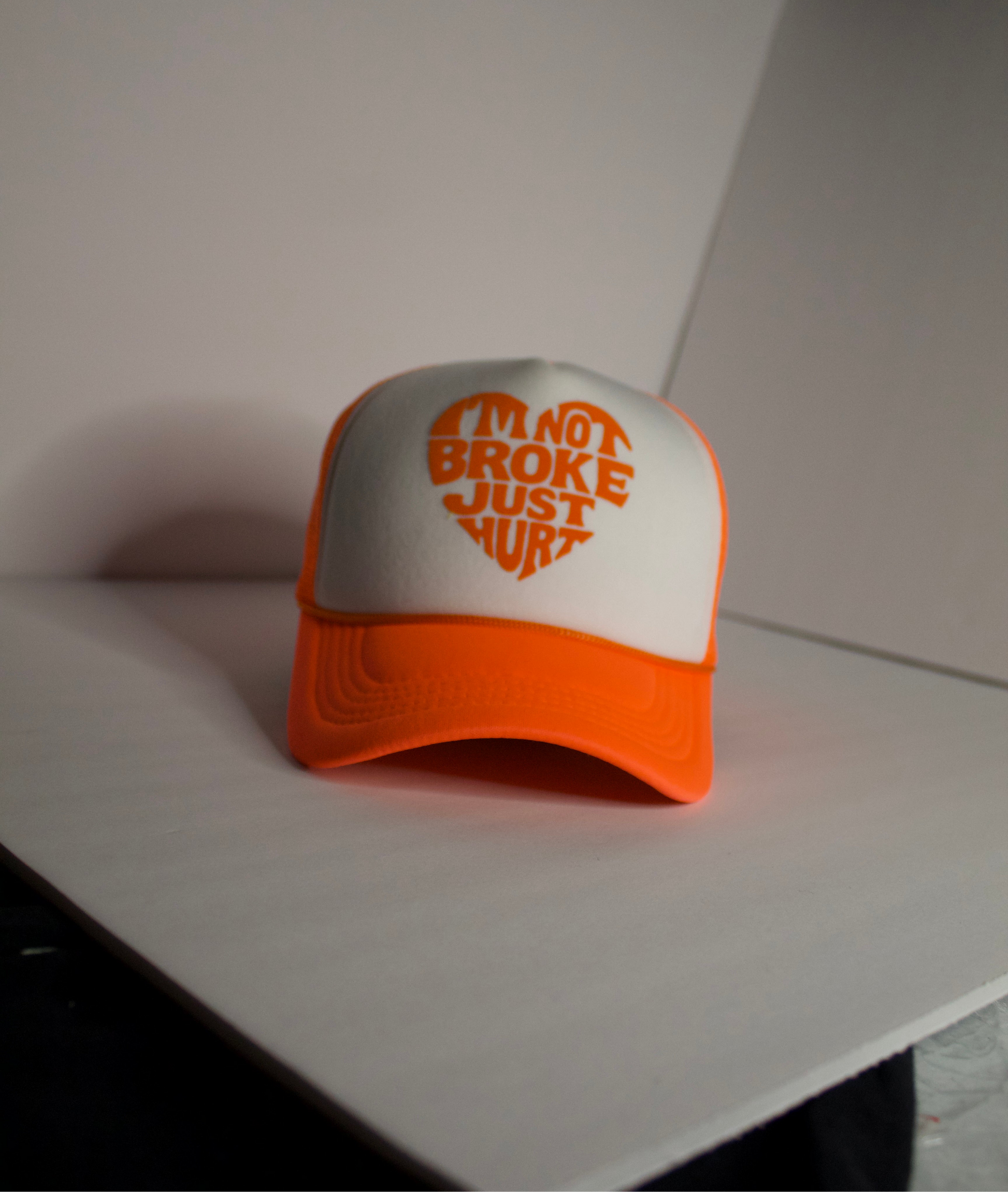 Hurt 🧡 Trucker ( Neon Orange/white )